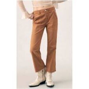 Anthropologie Pilcro Bronze Cropped flare Pants